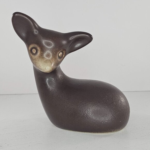 Howard Pierce Ceramic Deer Doe Fawn Figurine Set - Picture 2 of 11